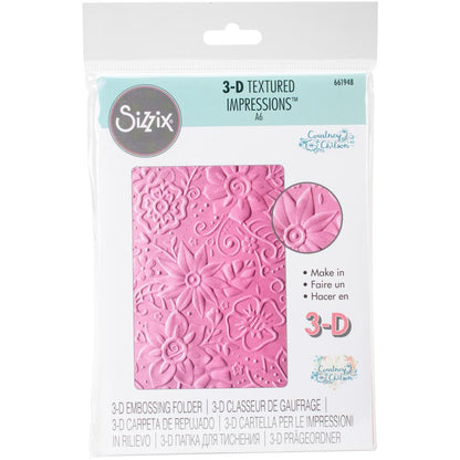 3D Textured Impressions Bohemian Botanicals  / Folder de Grabado 3D Flores Folders de Grabado Sizzix