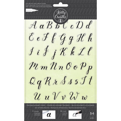 Clear Acrylic Stamps Traceable Alphabet / Sellos de Polímero Alfabeto Sellos Kelly Creates