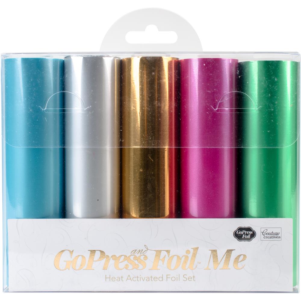 GoPress &amp; Foil-Foil Me 5pk Heat Activated / Paquete con 5 Rollos de Aluminio Reactivo Descontinuado Couture Creations
