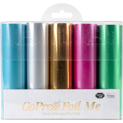 GoPress &amp; Foil-Foil Me 5pk Heat Activated / Paquete con 5 Rollos de Aluminio Reactivo Descontinuado Couture Creations