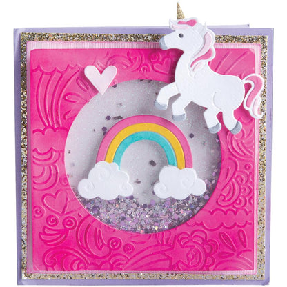 Thinlits Unicorn &amp; Rainbows Dies /  Folder de Grabado, Suaje de Unicornio y Arcoiris Descontinuado Sizzix