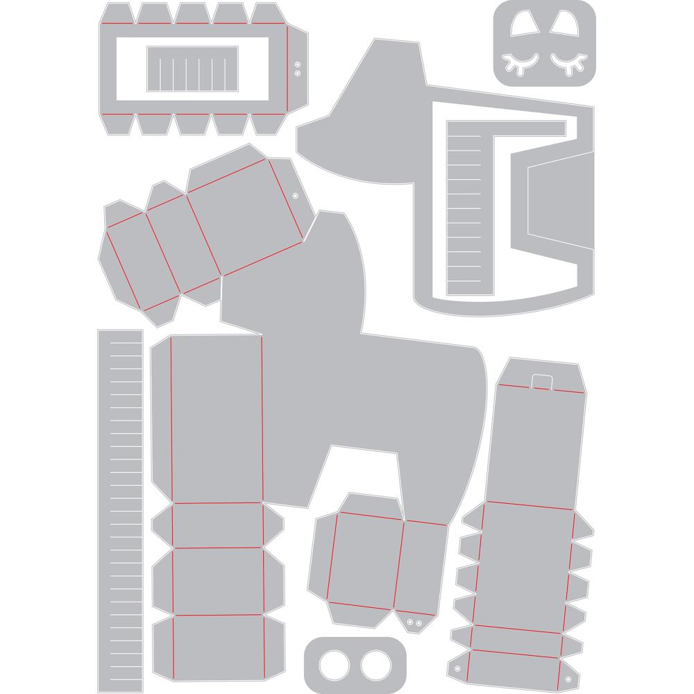 Framelits Dies Lizardi Pinata Box / Suaje de Piñata de Lagarto Descontinuado Sizzix