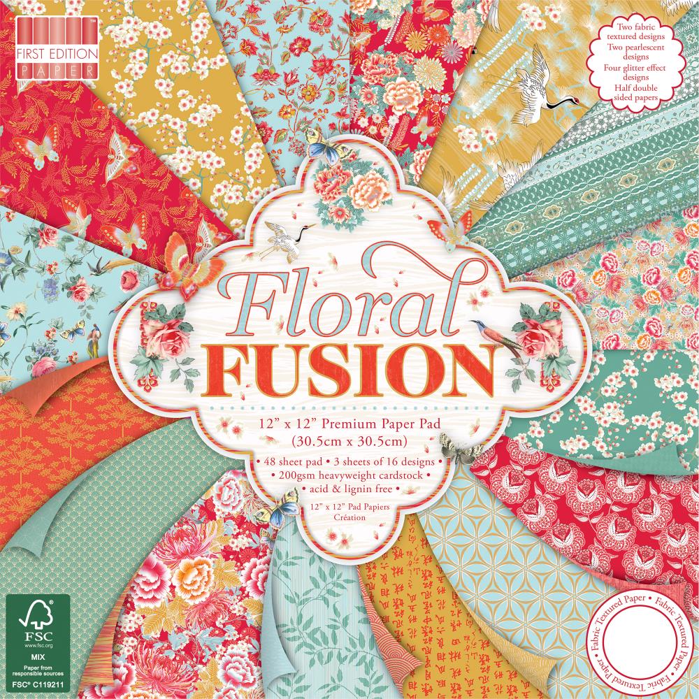 Floral Fusion Paper Pad / Block de Papel Premium Floral Papel First Edition Papers