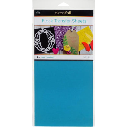 Flock Transfer Sheets Blue Diamond / Papel Transfer de Terciopelo Azul Descontinuado iCraft