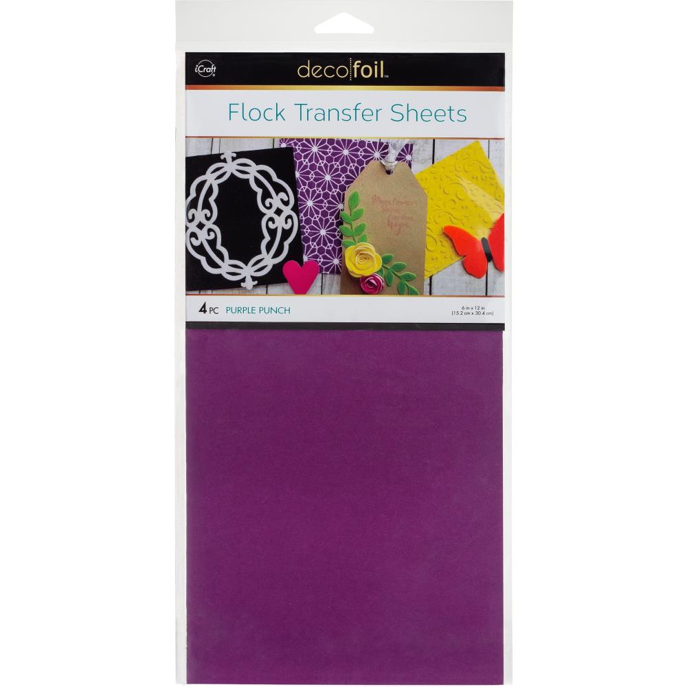 Flock Transfer Sheets Purple Punch / Papel Transfer de Terciopelo Morado DESCONTINUADO iCraft