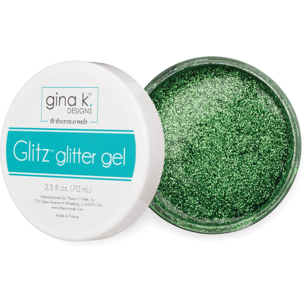 Gina K Designs Glitz Glitter Gel Grass Green / Gel Diamantina Verde Pasto Pastas Texturizadoras y Medios Mixtos Gina K Designs