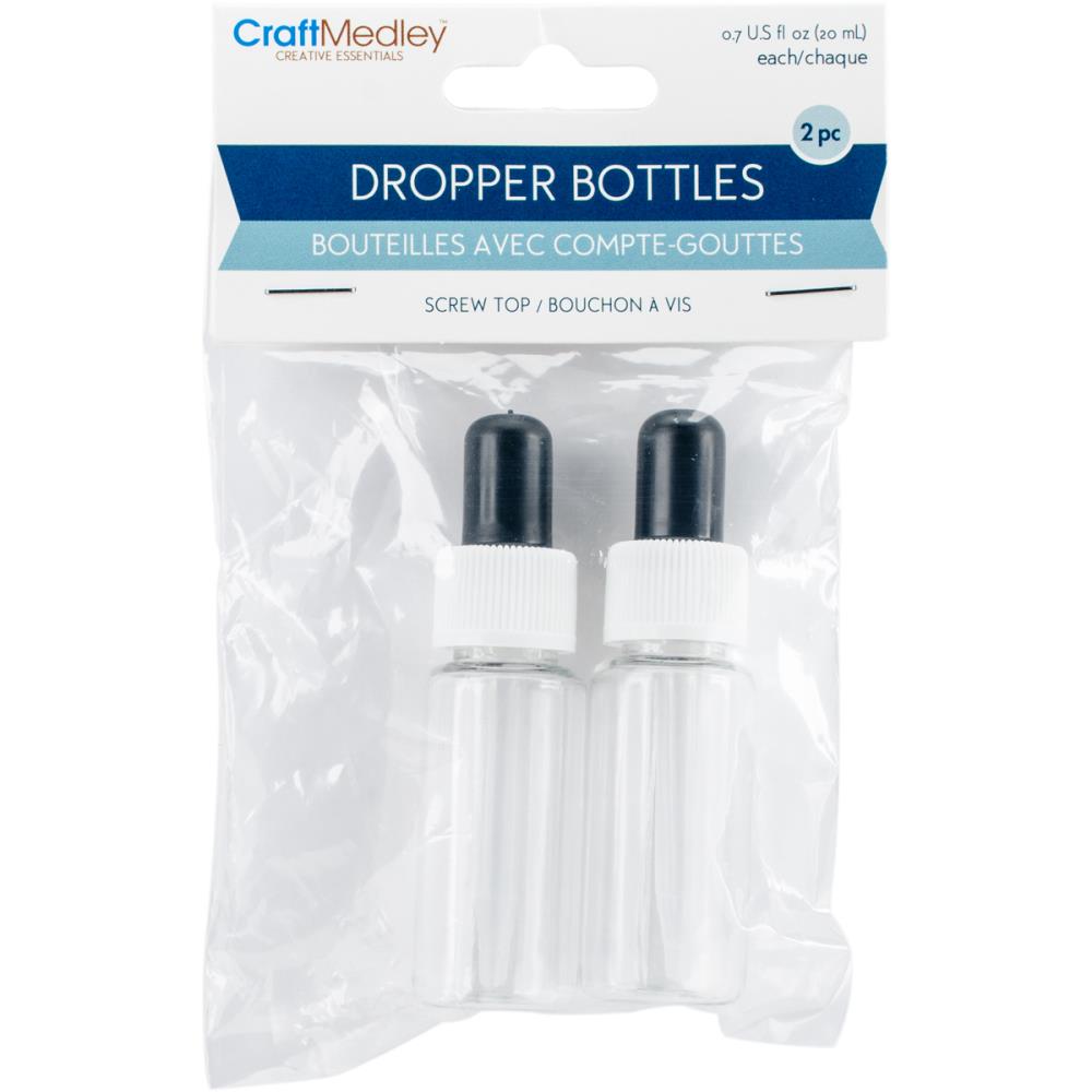 2 Dropper Bottles / 2 Botellitas con Gotero Almacenamiento y Organización Craft Medley