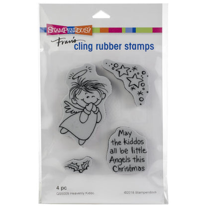 Heavenly Kiddo Cling Stamps / Sellos de Goma Cling de Angelito Sellos Stampendous