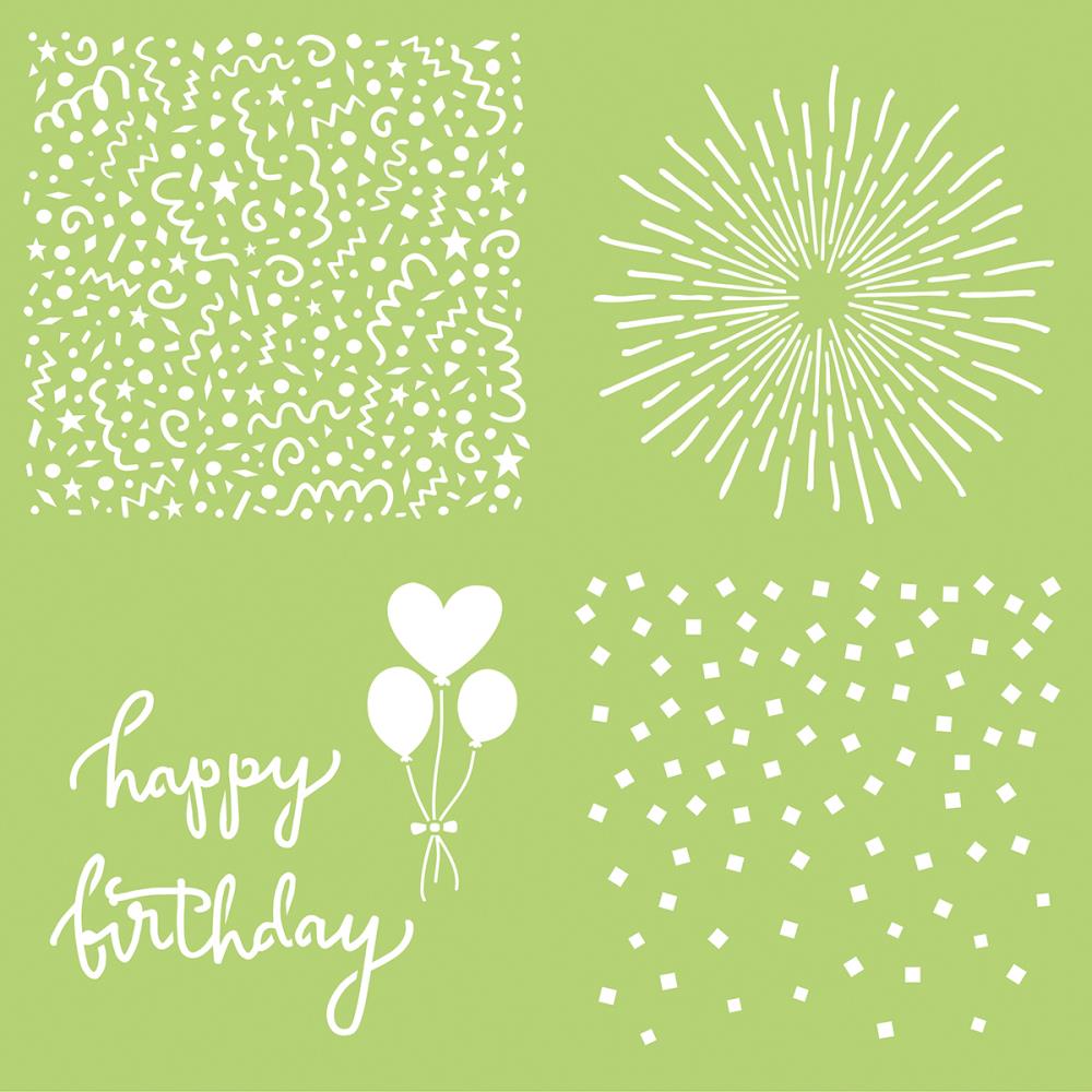 Designer Template Celebrate Stencil / Plantilla de Celebraciones Gde. Descontinuado Kaiser Craft
