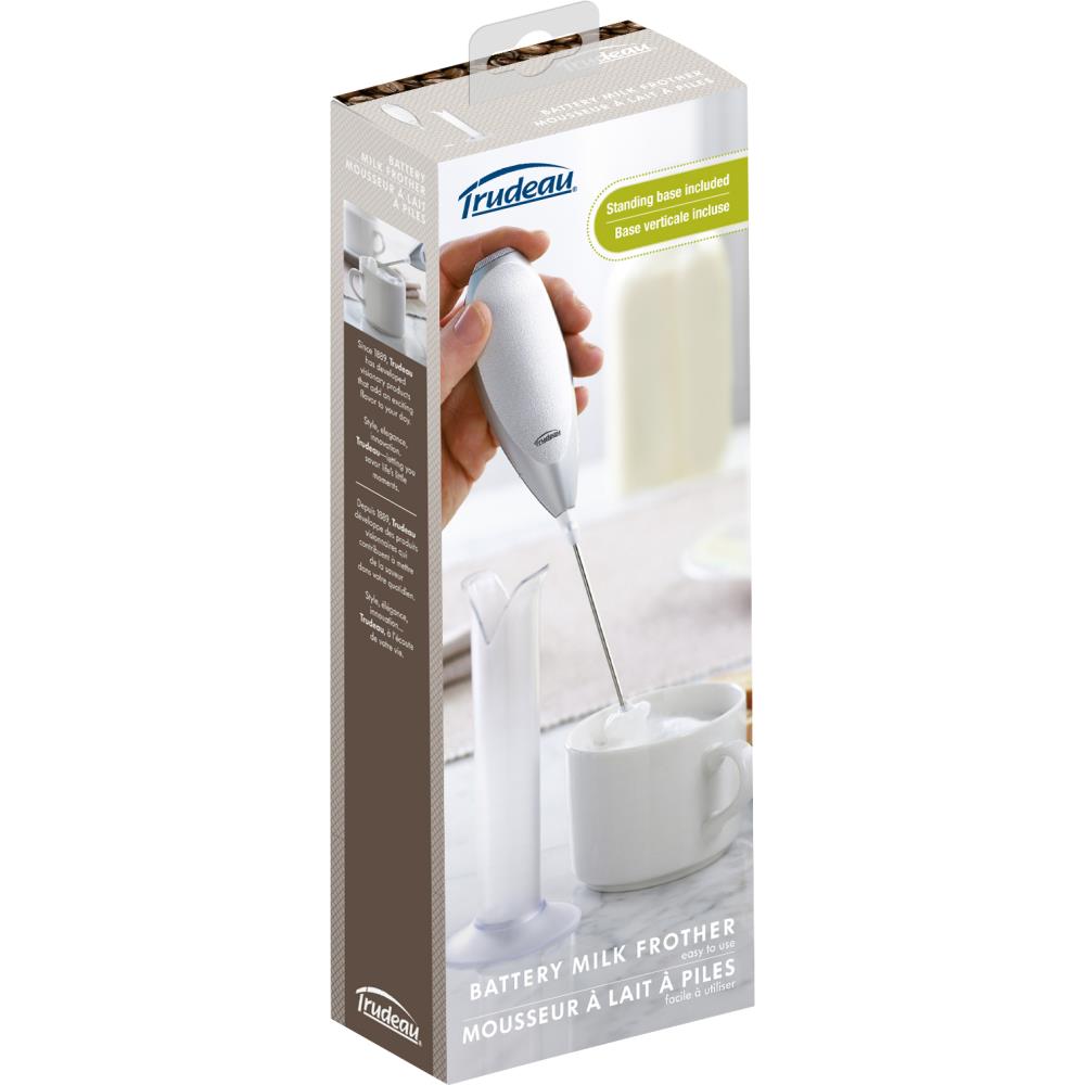 Milk Frother W Stand White / Espumador de Leche con Base Coffee Time Trudeau