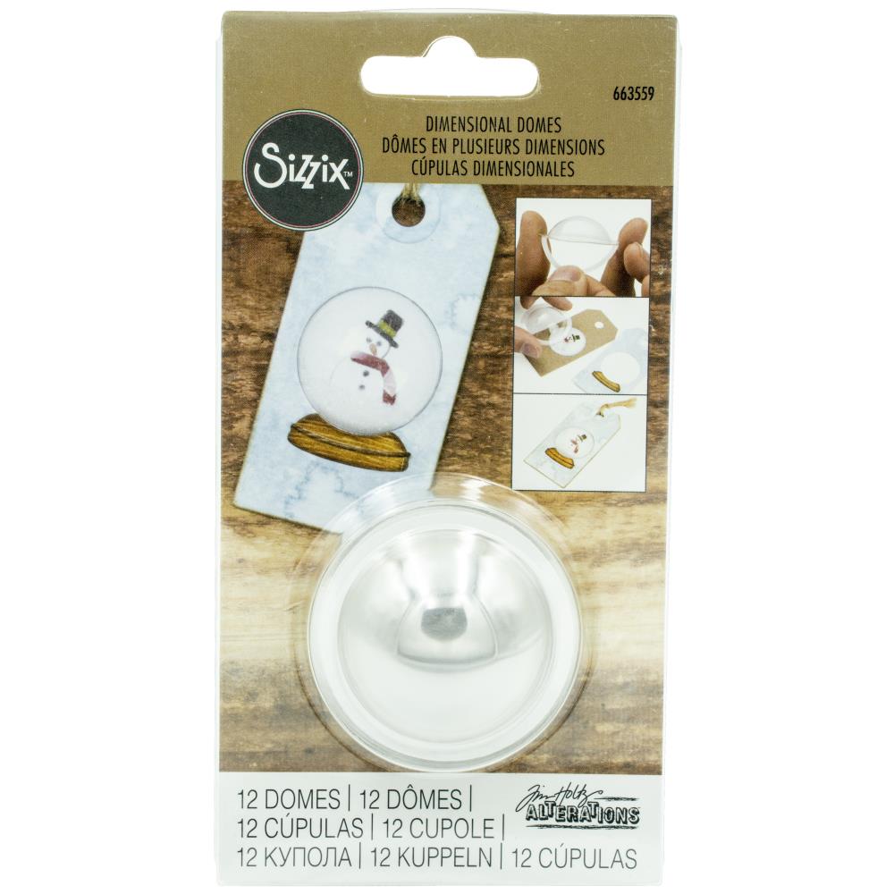 Tim Holtz Dimensional Domes / Domos 3D Adornos / Embellishments Sizzix