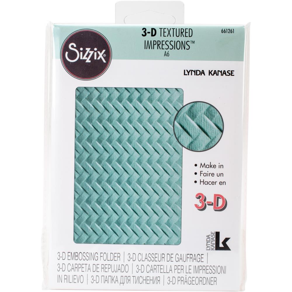 3D Textured Impressions Woven  / Folder de GrabadoTejido Descontinuado Sizzix
