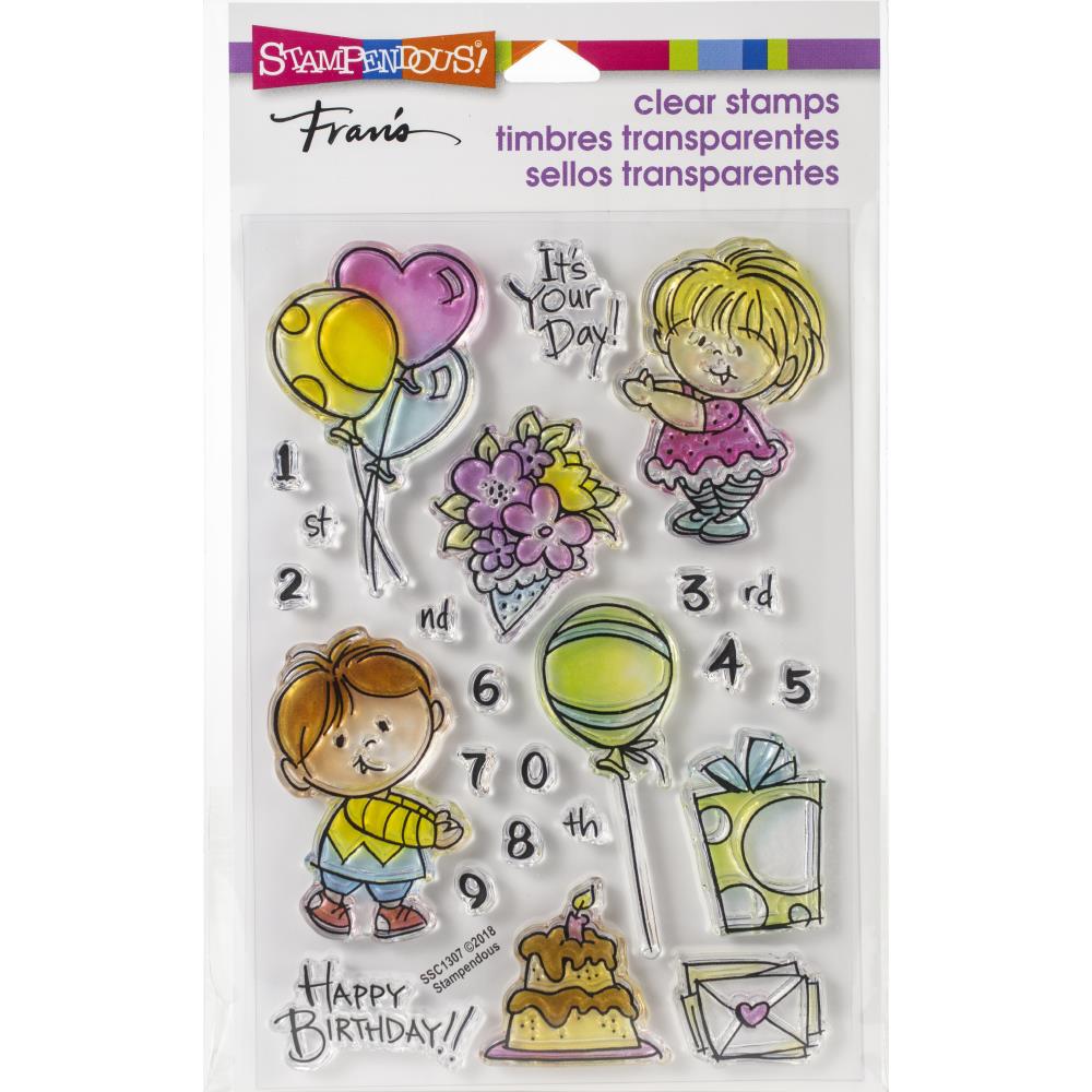 Birthday Kids Clear Stamps / Sellos de Cumpleaños Sellos Stampendous