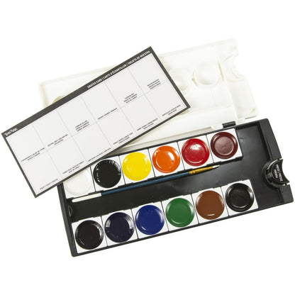 Watercolor Pan Paint Set / Estuche de Acuarelas Colores Primarios Acuarela Brea Reese