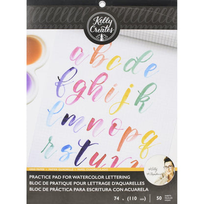 Watercolor Brush Lettering Paper Pad / Block para Caligrafia en Acuarela  Kelly Creates
