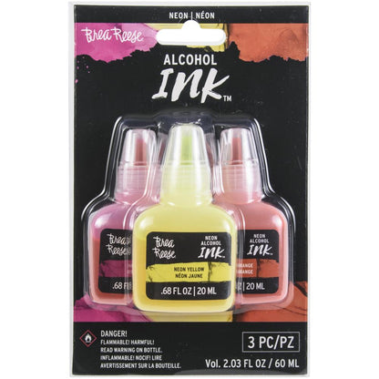 Brea Reese Alcohol Neon Inks 3 Pk / 3 Tintas al Alcohol Tintas al Alcohol Brea Reese