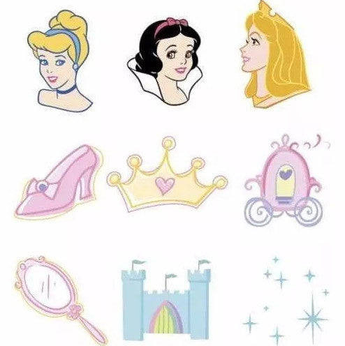 Princess Rubber Stamps Mini Tub / Set de Sellos de Princesas Descontinuado Plaid