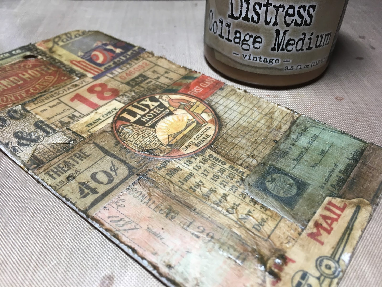 Tim Holtz Distress Collage Medium Vintage  / Gel para Collage Antigüo Adhesivos / Pegamentos Ranger