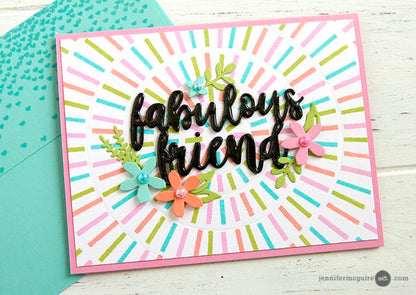 Monogram Dies / Suajes de Flores, Tarjetas y Hojas Dados de Corte / Suajes / Troqueles Concord &amp; 9th