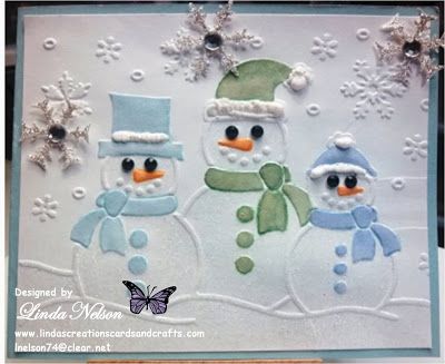 Three Snowmen Embossing Folder / Folder de Grabado Muñecos de Nieve Descontinuado Darice