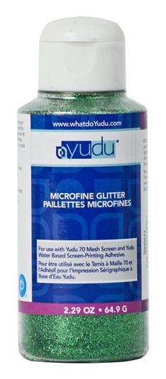 Green Microfine Glitter / Diamantina Ultra Fina Verde Adornos / Embellishments Yudu