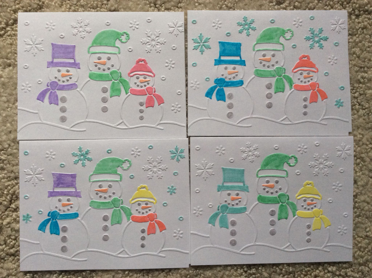 Three Snowmen Embossing Folder / Folder de Grabado Muñecos de Nieve Descontinuado Darice