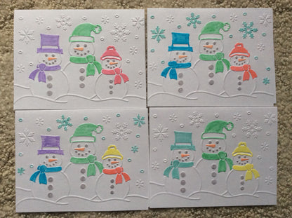 Three Snowmen Embossing Folder / Folder de Grabado Muñecos de Nieve Descontinuado Darice