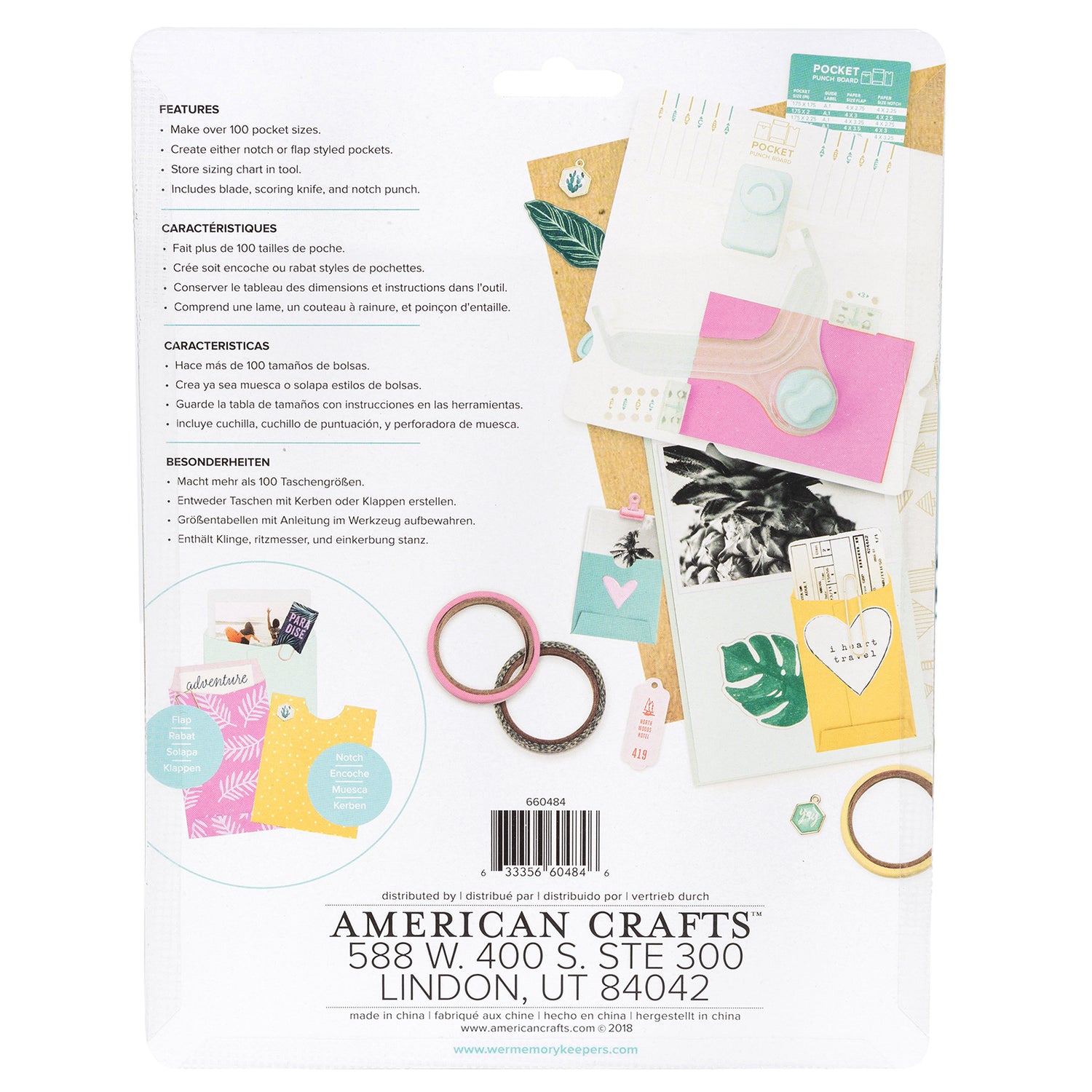 Pocket Punch Board / Perforadora Para Agendas Portátil Herramientas para Planners y Journals We R Memory Keepers