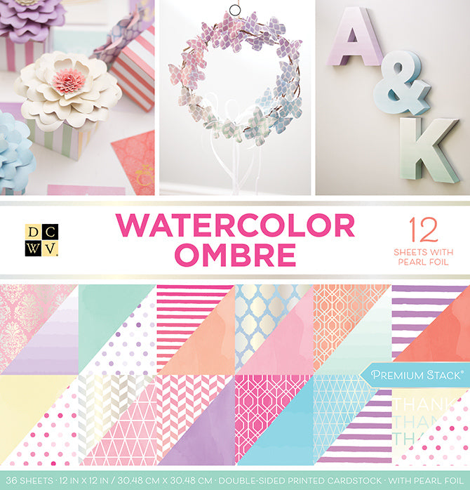 Watercolor Ombre Paper Pad / Block de Papel Papel DCWV