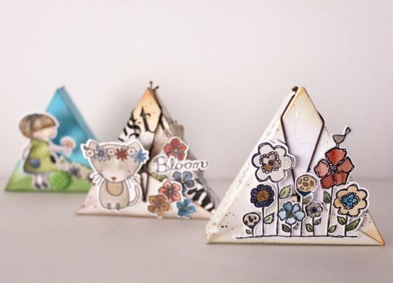 Triangle Box Die / Suaje de Corte de Cajita Traingular Descontinuado Elizabeth Craft Designs