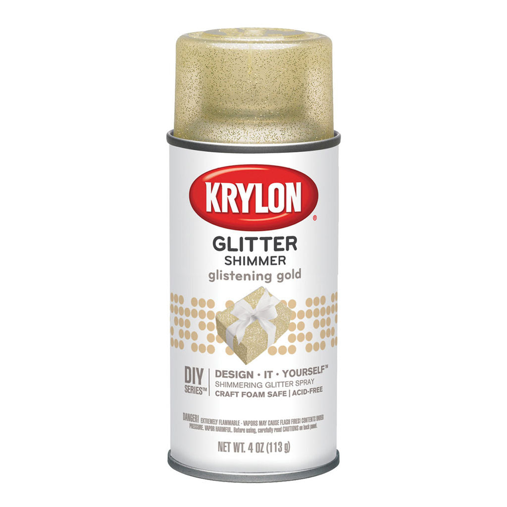 Glistening Gold Glitter Shimmer Spray / Spray de Decoración Dorado Brillante Descontinuado Krylon