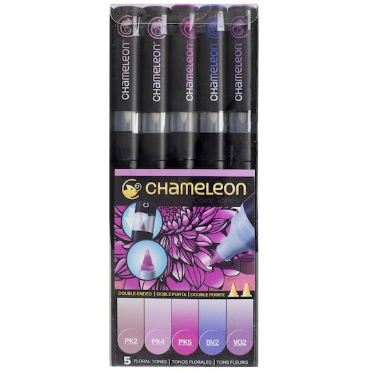 Chameleon Color Tones Markers 5 Pc Floral Tones / Marcadores Camaleon Florales