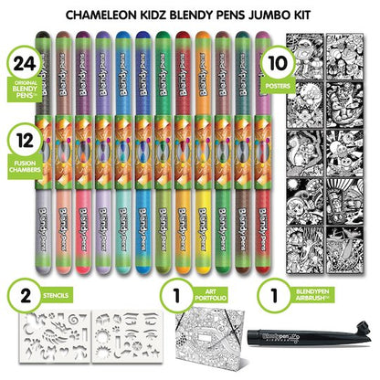 Blendy Pens Jumbo Kit 24 color / Juego de Plumones Multicolor Descontinuado Chameleon