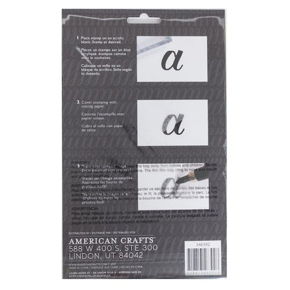 Clear Acrylic Stamps Traceable Alphabet / Sellos de Polímero Alfabeto Sellos Kelly Creates