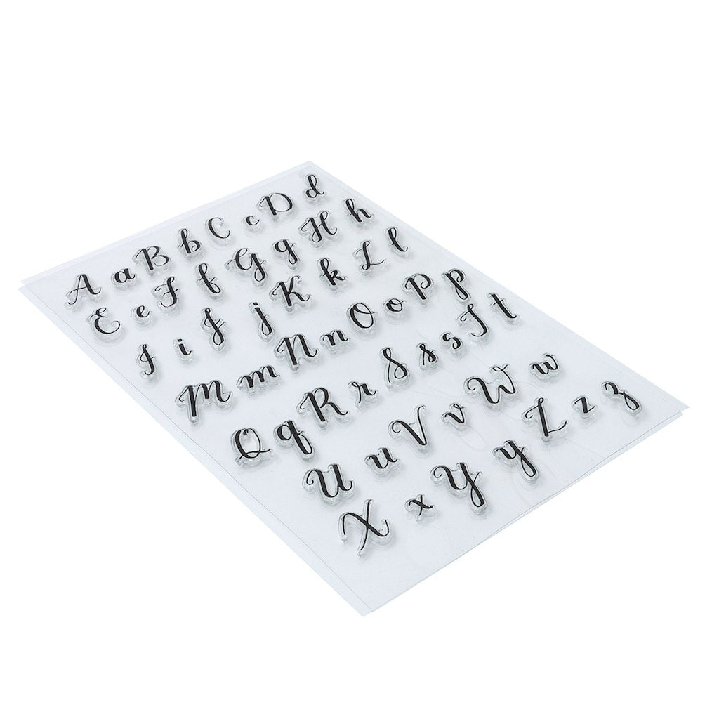 Clear Acrylic Stamps Traceable Alphabet / Sellos de Polímero Alfabeto Sellos Kelly Creates