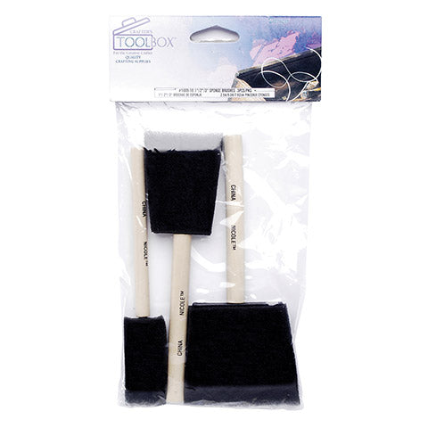 Sponge Brush Set / Set de 3 Brochas Esponja Descontinuado Darice