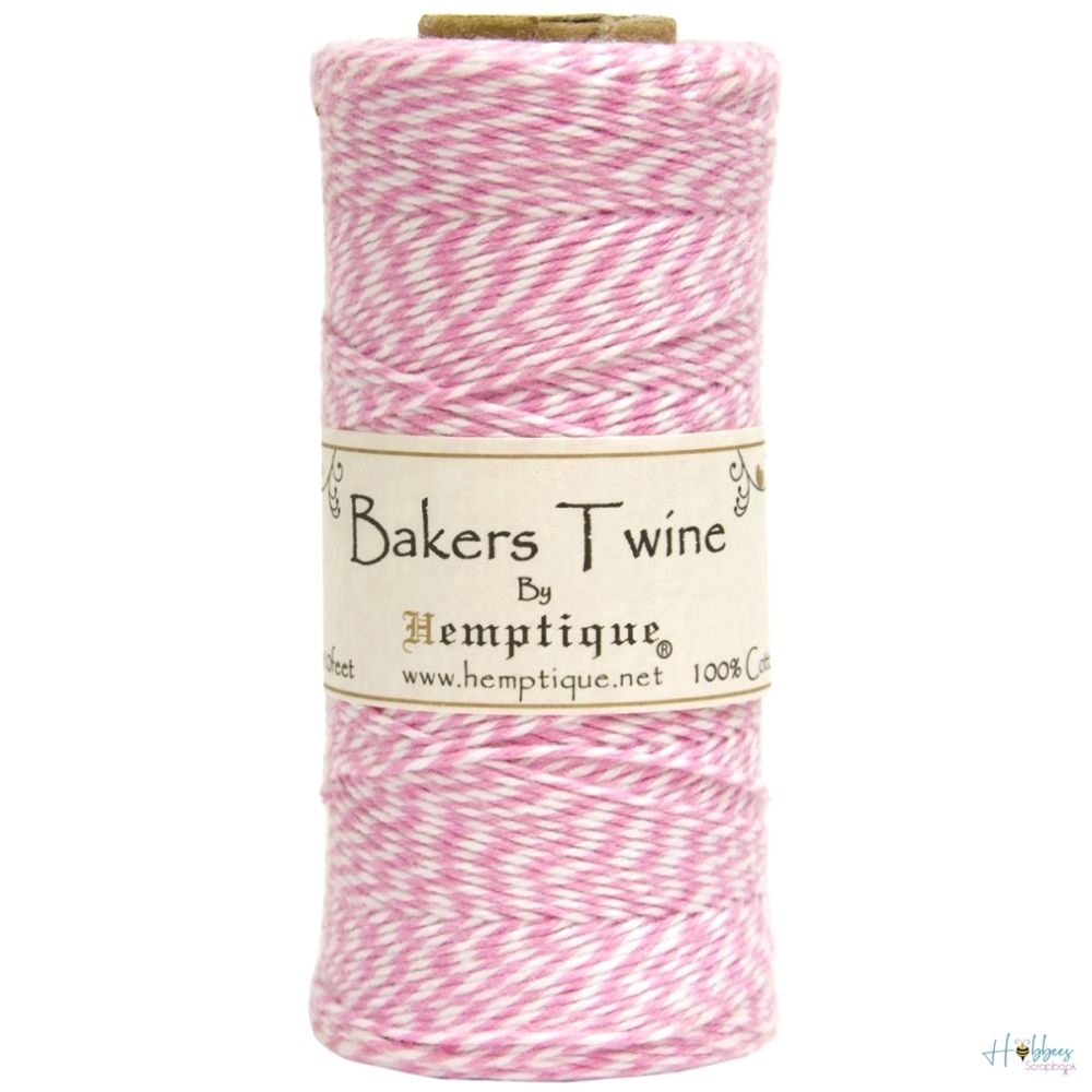 Baker's Twine Spool Pink & White / Hilo Twine Rosa y Blanco