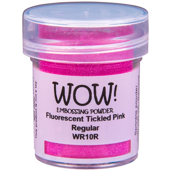 Fluorescent Tickled Pink Embossing Powder / Polvo de Embossing Rosa Fosforescente 1 Descontinuado Wow!