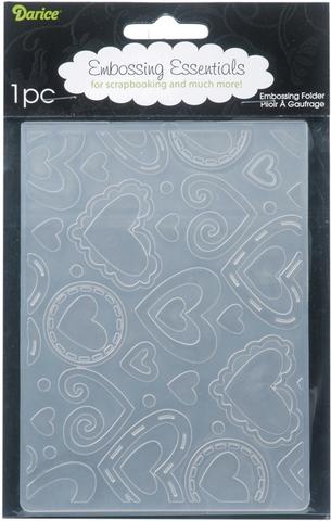 Layered Heart Embossing Folder / Folder de Grabado Corazones Descontinuado Darice