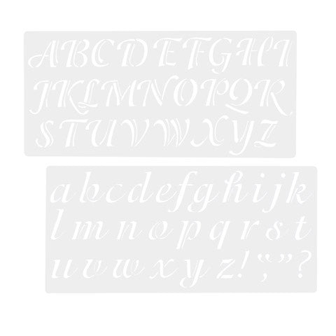 Calligraphy Alphabet Stencils / Esténcil De Alfabeto Descontinuado Darice