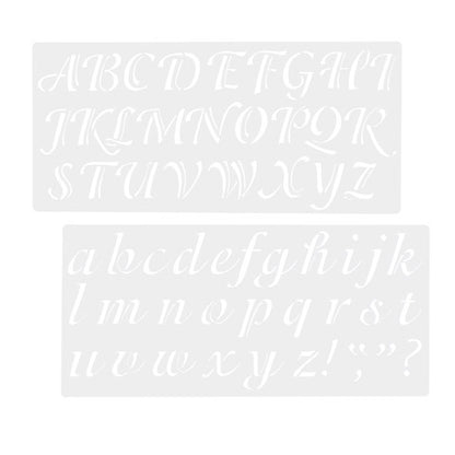 Calligraphy Alphabet Stencils / Esténcil De Alfabeto Descontinuado Darice