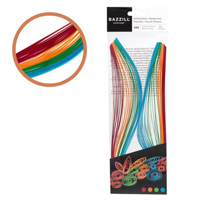 Quilling Strip Paper Bright / Tiras de Papel para Filigrana Arcoiris Filigrana Bazzill