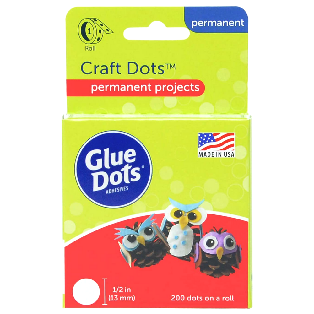 Craft Glue Dots 1/2&quot; / Gotas de Pegamento Permanente 1.3 cm Adhesivos / Pegamentos Glue Dots Adhesives