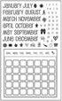 Your Calendar Clear Stamps / Sellos Acrílicos Calendario Descontinuado Inque Boutique