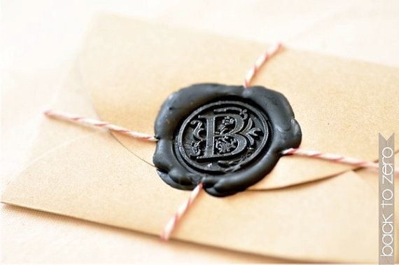 Black Sealing Wax / Barra de Lacre Negro Adornos / Embellishments Manuscript