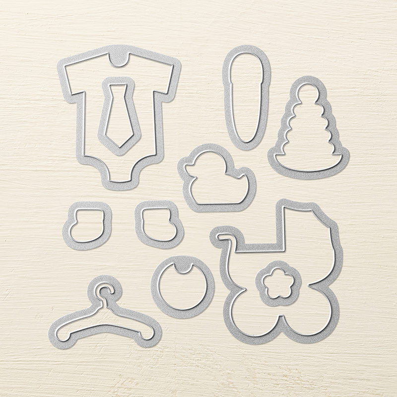 Something for Baby Die &amp; Stamps Set / Set de Suajes y Sellos Para Bebé Dados de Corte / Suajes / Troqueles Stampin Up!