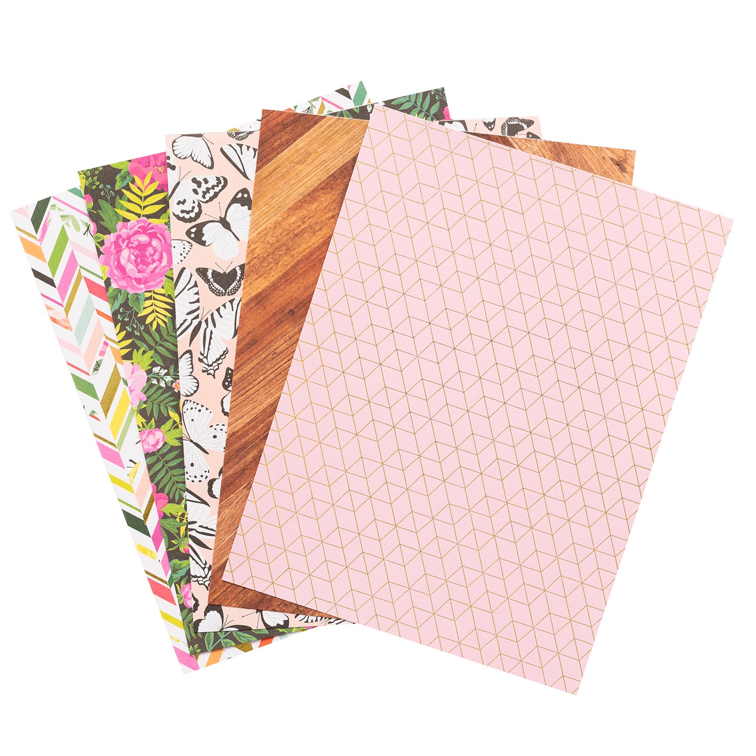 5th &amp; Monaco Paper Pad 6x8&quot; / Block de Papel Floral Papel Pink Paislee