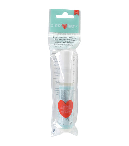 Sticky Thumb 2-way Glue Pen / Pluma de Pegamento Punta Gruesa Adhesivos / Pegamentos American Crafts