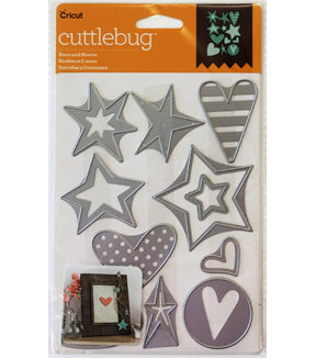 Stars Hearts Dies / Suajes de Estrellas y Corazones Dados de Corte / Suajes / Troqueles Cuttlebug