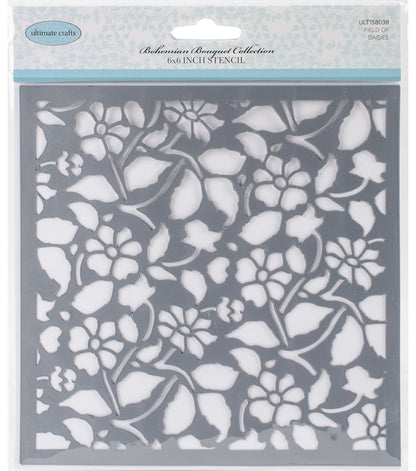 Field Of Daisies Stencil / Esténcil Campo de Margaritas Descontinuado Ultimate Crafts